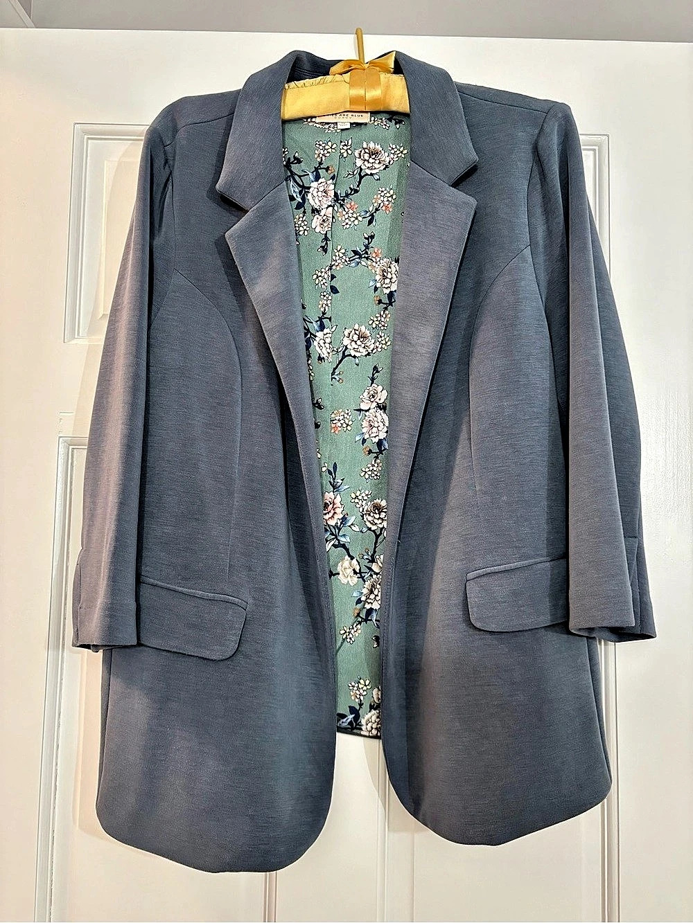Skies Are Blue Floral Lined Blazer in Blue Size 1X Like New